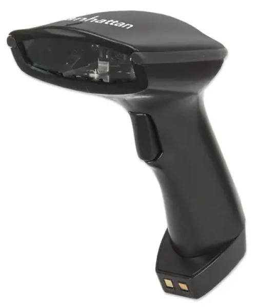 Manhattan Bezdrôtová čítačka čiarových kódov CCD čierna / Čítačka čiarových kódov / Bluetooth / dosah 80 m / nabíjacia stanica (178495)