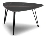Konferenčný stolík Liv, 83x68 cm, imitácia tmavého mramoru%