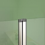 H K - Vaňová zástena s pevnou stenou V2 120 cm, číre sklo SE-V2 120