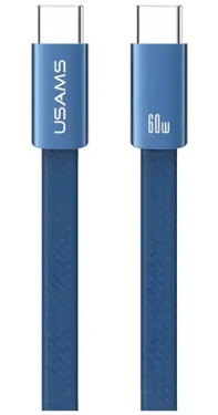 USAMS U96 kábel USB-C - USB-C modrá / dátový kábel / 60W / 1,2m (SJ783USB01)