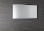 SAPHO - SORT zrkadlo s LED osvetlením 120x70cm, čierna mat ST120