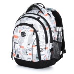 Školský batoh Bagmaster Supernova 21 A White/black/orange/green