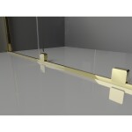 MEXEN/S - Velár sprchovací kút 110 x 75, transparent, zlatá 871-110-075-01-50