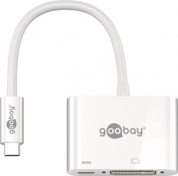 Goobay USB-C - DVI + USB-C Biely (62108)