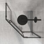 REA/S - Sprchovací kút DIAMOND 90x90 - matná čierna + sprchova vanička Diamond, biela KPL-05622