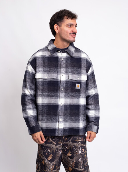 Carhartt WIP L/S Esterson Shirt Esterson Check, Dark Navy XL