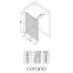 CERANO - Sprchová zástena Walk-in Onyx Round Ľ/P - 6 mm - chróm, transparentné sklo - 80x190 CER-670897