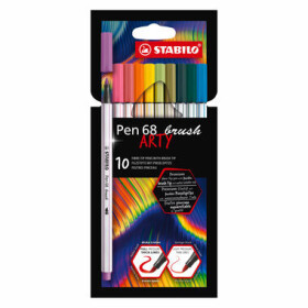 STABILO® Pen 68 brush - ARTY - 10 ks súprava - 10 rôznych farieb (568/10-21-20)