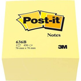 Post-it kocka samolepiacich poznámok 636B 76 mm x 45 mm žltá 450 listov; 636B