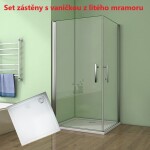 H K - Sprchovací kút MELODY A4 70cm s dvoma jednokrídlovými dverami vrátane sprchovej vaničky SE-MELODYA470 / THOR-70SQ