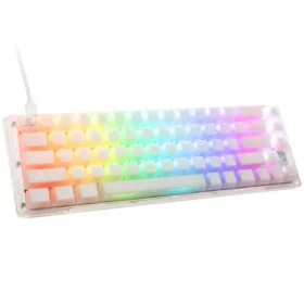 Ducky One 3 Aura Gateron Baby Kangaroo biela / herná klávesnica / podsvietená / mechanická / drôtová USB-C / US (DKON2167ST-KUSPDAWWWWG1)