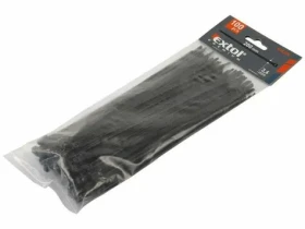 Extol- Premium Pásky na vodiče 400x4.8mm čierne 100ks / NYLON (EX8856166)