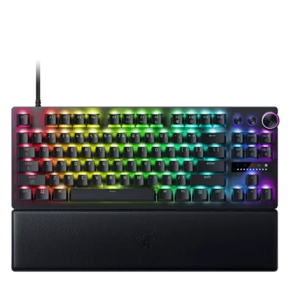 Razer Huntsman V3 Pro Tenkeyless čierna / Herná klávesnica / opticko-analógová / 8KHz / Rapid Trigger / RGB / US Layout