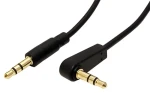 OEM Audio kábel Jack 3,5 mm (M) - Jack 3,5 mm (M) lomený 90 ° čierny / Audio kábel / 1,5 m (11.92.4572)