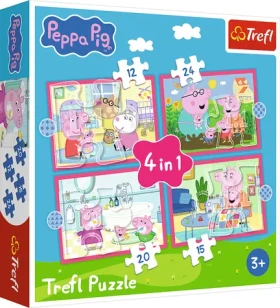 Trefl Puzzle Prasiatko Peppa: Dobrodružstvo 4v1
