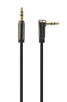 Gembird 3.5 mm stereo audio kábel 1.8m čierna / 1x 3.5 mm jack rovný (M) / 1x 3.5 mm jack pravouhlý (M) (CCAP-444L-6)