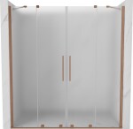 MEXEN/S - Velar Duo posuvné sprchové dvere 170, dekor, meď kartáčovaná 871-170-000-32-65