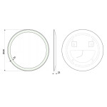 AQUALINE - NOA guľaté zrkadlo s LED osvetlením, ø 60cm OM260