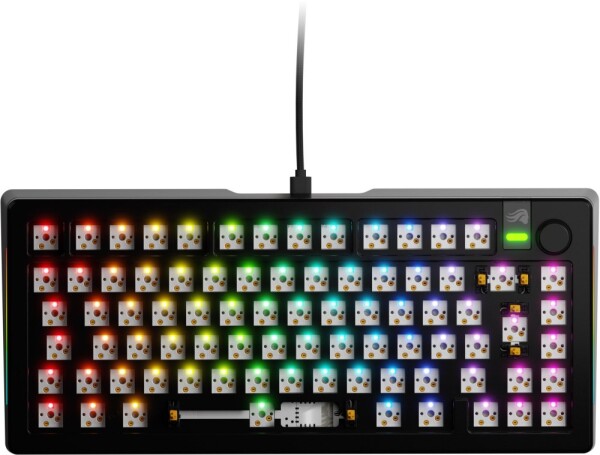 Glorious Glorious GMMK 3 Pro 100 % Custom Gaming-Tastatur - Pre-Built, ANSI (US), Fox Switches, schwarz