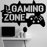 Veselá Stena Samolepka Gaming zone Farba: fialová, Veľkosť: 60 x 36 cm