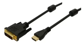 LogiLink kábel HDMI - DVI-D čierna / Kábel / HDMI - DVI-D / pozlátené konektory / 2 m (CH0004)