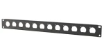 Lanview Patch panel 12x D-type čierny / Patch panel / 1U / 12 portov / D-type XLR (LVR1U-12D-BL)