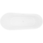 MEXEN/S - Dora voľne stojaca vaňa 160 x 75, biela/čierna, sifón a prepad biela 52071607575-20