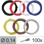 Quadrios 25CW110 jeden drôt, LiFY, 0.14 mm², čierna, červená, biela, modrá, žltozelená, hnedá, sivá, 1 sada; 25CW110