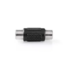 Nedis Mono audio adaptér RCA (F) - RCA (F) čierna / poniklované (CAGB24950BK)