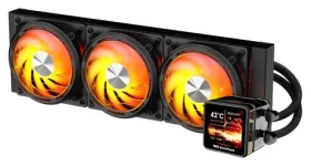 DarkFlash DE360 čierna / AiO chladič CPU / 3x 120 mm / ARGB podsvietenie / 800-2000 RPM / 36 dB / Intel + AMD (DE360 Black)