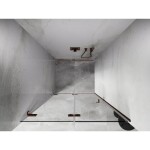 MEXEN/S - Lunar-F skladacie sprchové dvere ľavé 95, transparent, ružové zlato 836-095-000-60-00-L