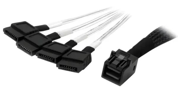 StarTech Mini SAS HD SFF-8643 - 4X SATA 1m / Kábel SAS / SFF-8643 / 4X SATA / čierna (SAS43SAT1M)