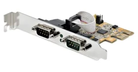 StarTech PCIe karta 2x sériový Port žltá / Radič / PCIe / UART 16C1050 / čipset ASIX AX99100 / 5V/12V (21050-PC-SERIAL-LP)
