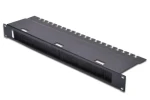 Digitus / Vyväzovací panel / s kefovou lištou / 1U / 24 káblov / čierna (DN-19 ORG-3U-SW)