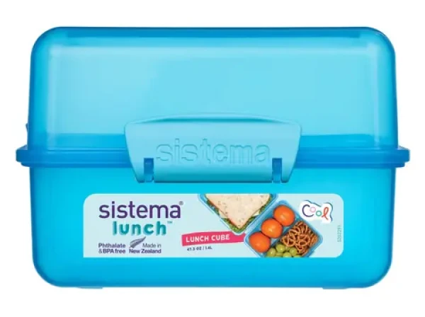 Sistema Lunch Krabička na obed s 2 oddielmi 1.4 l modrá (8592001419377)