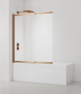 Vaňová zástena SAT Vision 140x120 cm brúsený rose gold SATVZVI120RG SATVZVI120RG