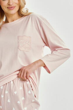 3442 DÁMSKE DLHÉ PYŽAMO NORI S-XL Růžová S