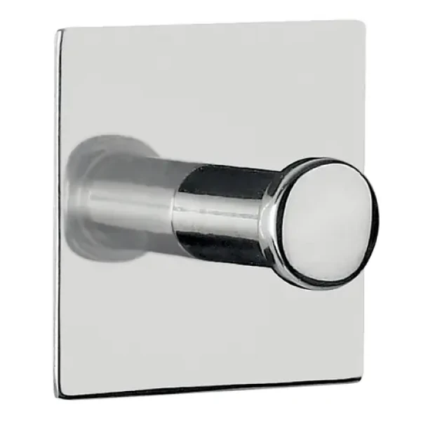 Spirella PUNT-Square hranatý háčik na uteráky lesklá nerez oceľ / samolepiaci / 45 x 45 mm (7610583139856)