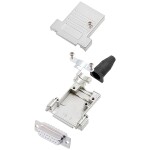 Encitech DTSL15-SJSRG-T-DMS-W-K 6355-8087-32 sada D-SUB zásuvková lišta 180 ° Pólov: 15 spájkovaný 1 ks; 6355-8087-32