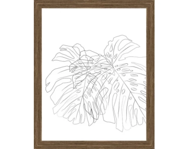 Rámovaný obraz Nordic listy, 20x25 cm%