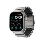 Nomad Stratos Band FKM remienok pre Apple Watch 49mm/Ultra strieborná/čierna (NM014421858)