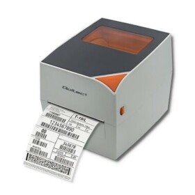 Qoltec Label printer šedá / Tlačiareň štítkov / 203DPI / 26.7 - 120 mm / USB (50245)