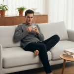 Pánske pyžamo 43455 Nová šedá - HENDERSON šedá L