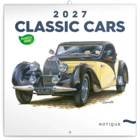 NOTIQUE Kalendár Classic Cars - Václav Zapadlík 2027 / Poznámkový / 30 × 30 cm / Plastic Free