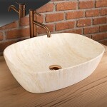 REA - Umývadlo na dosku Freja - Travertine Matt REA-U6689