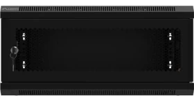 Lanberg WF01-6404-23B čierna / Nástenný rozvádzač / 19" / 4U / 600×450 mm / perforované dvere / flat pack (WF01-6404-23B)