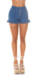 Sexy Demin Highwaist Shorts with Buttons lightblue