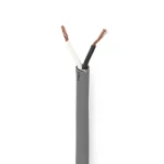 Nedis Repro kábel 2 x 1.50 mm2 tmavo šedá / Meď / 100.0 m / Okrúhly / PVC / Role (COTR15030GY100)