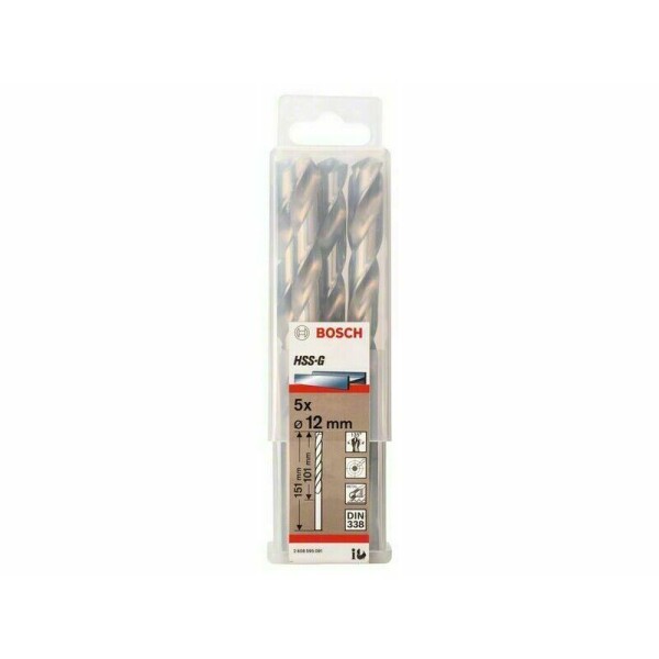 BOSCH Vrták do kovu HSS-G, 12x101x151mm 5ks 1bal/ob