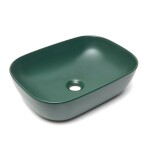 Umývadlo na dosku SAT Infinitio 45,5x32,5 cm tmavo zelená mat bez prepadu SATINF4532DGEM SATINF4532DGEM